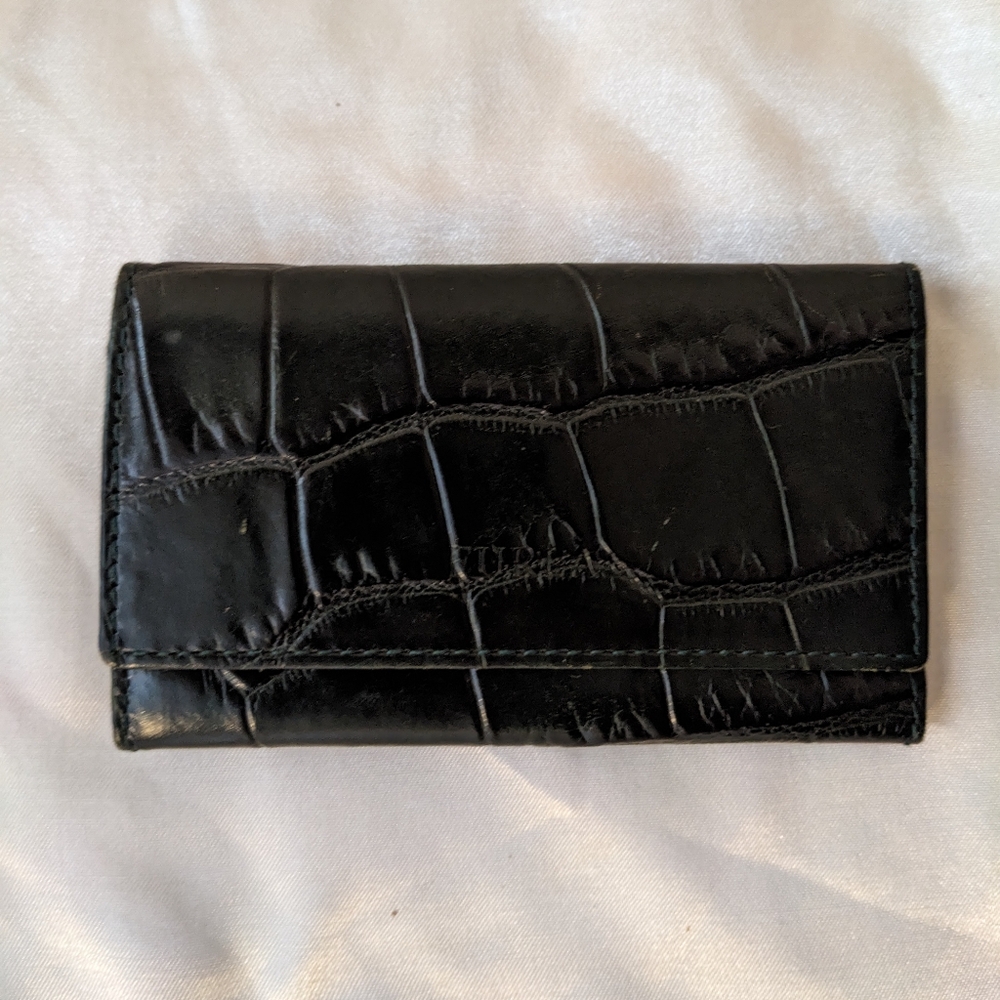 Furla Crocodile-Embossed Leather Key Holder
